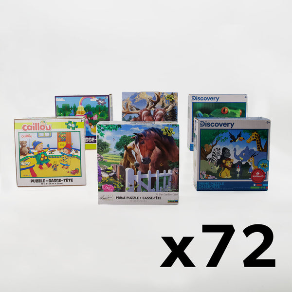 Prime Puzzles - Lot of 72 Assorted Puzzles (IDA0200-72)