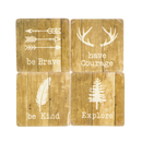 Be Kind Resin Coaster - S/4 (9044-WX1430-00)