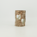 Birch Bark Wooden Candle Holder With Heart - Small (200022)