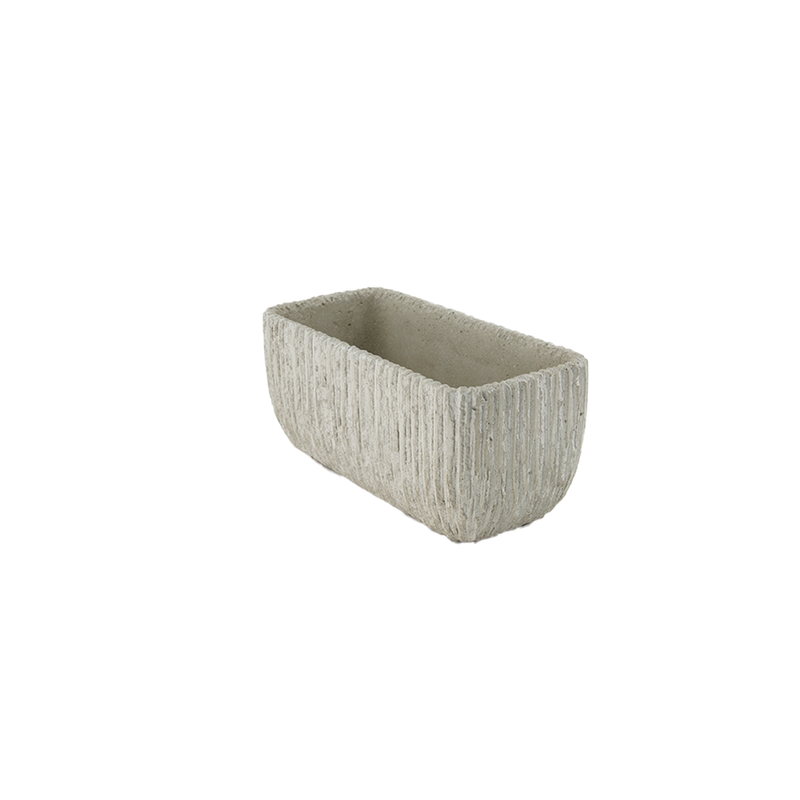 Jennifer Rectangle Cement Pot - Small (2231-LM3619-0S)