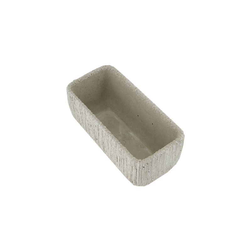 Jennifer Rectangle Cement Pot - Small (2231-LM3619-0S)