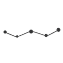Wave Shape Wall Decor With Five Wall Hooks (7168-KM7023-00)