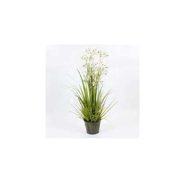 18" Grass and Flowers In Pot (5488-GM4371-00)