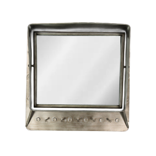 Adjustable Iron Wall Mirror With Hooks (1255-DM6884-00)