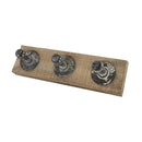 Antique Wall Board With 3 Metal Hooks (7168-DM6711-00)