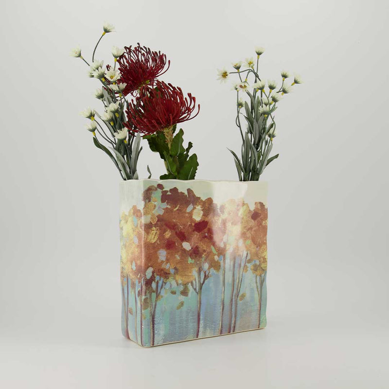 Betty Bright Forest Rectangular Ceramic Vase (2929-PI6648-GM)