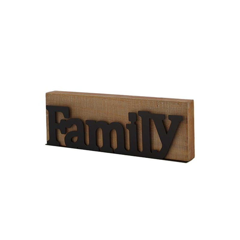 "Family" Metal & Wooden Decor (7808-EM0589-00)