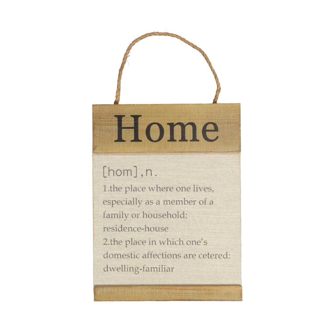 "Home" Definition Wooden Wall Plaque (7808-EM0606-00)