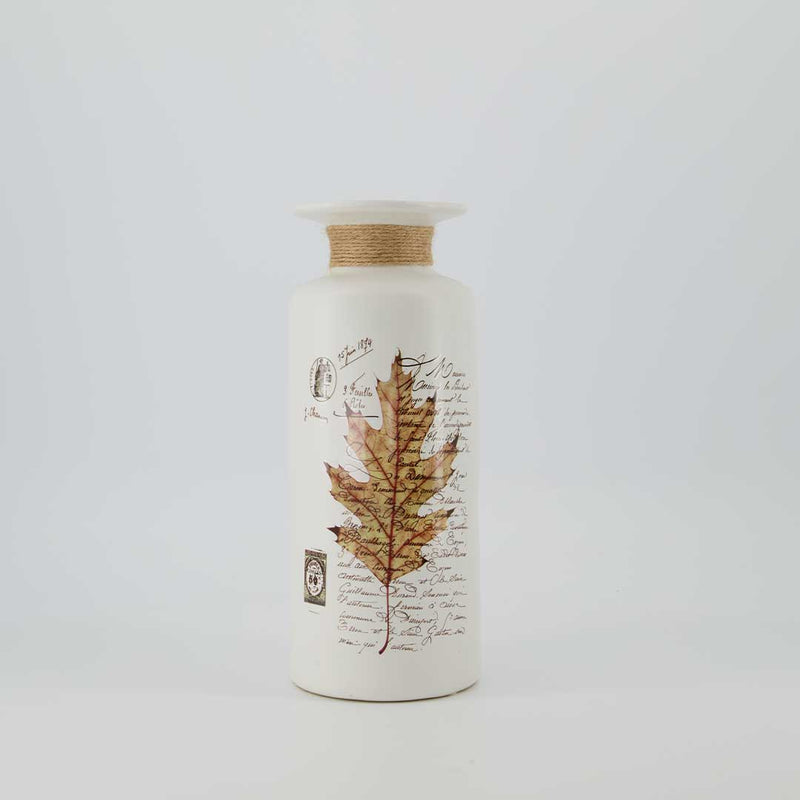 Leaf Pattern Ceramic Vase - Tall (2929-EM1521-00)