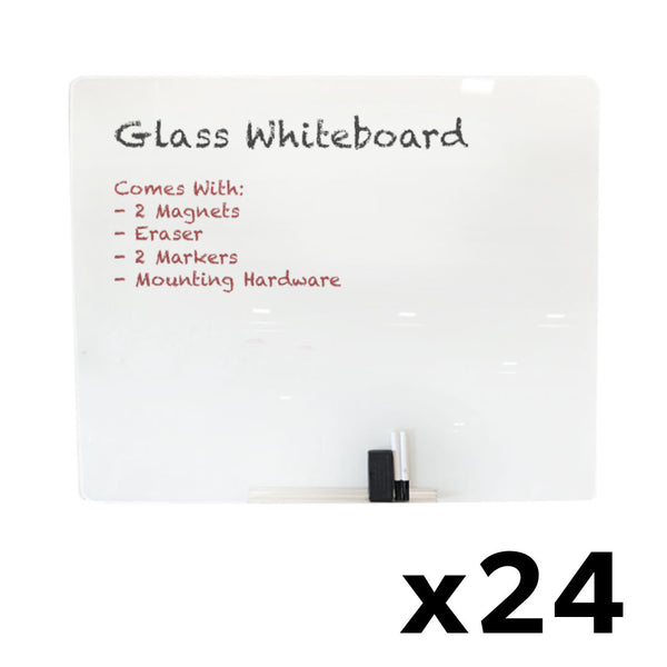 Lot of 24 Glass Whiteboard (15009WH-24)