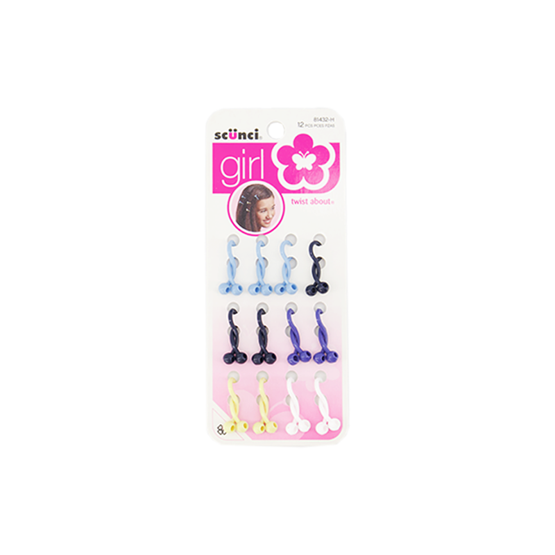 Conair - Scunci Girl 12pk Twist About Clips (8143203H048C)