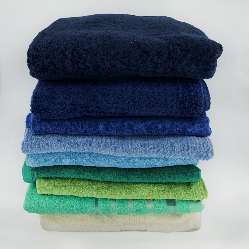 10 Pack of Plush Bath Towels - Mediterranean Collection