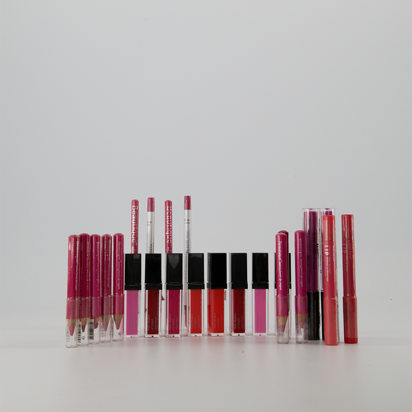 Real Colours - 24 Assorted Lip Products - Red/Pink - NEW
