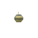 Hexagon Marble & Brass Knob (4156-NM7668-GN)
