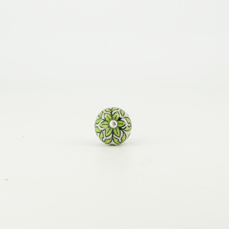 Leafy Pattern Ceramic Door Knob (4156-PX2624-00)