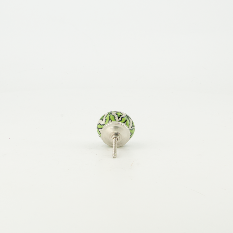 Leafy Pattern Ceramic Door Knob (4156-PX2624-00)