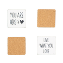 "Love" Resin Coaster S4 (9044-NM8063-S4)