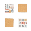 [9044-NM8068-S4] Set Of 4 Kebe Resin Coaster