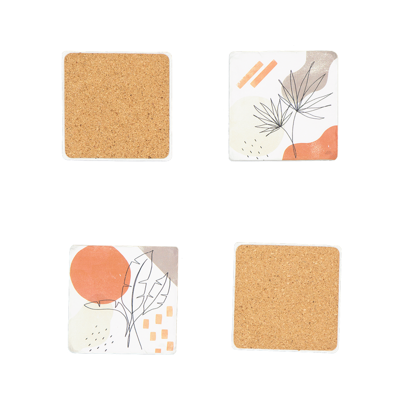 [9044-NM8062-S4] Set Of 4 Austin Resin Coaster