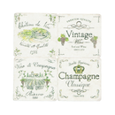 Vintage Wine Resin Coasters - S/4 (9044-HM8190-S4)