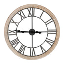 Aidan Round Open Metal & Wooden Clock (7890-EM0831-CK)