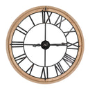 Aidan Round Open Metal & Wooden Clock (7890-EM0831-CK)