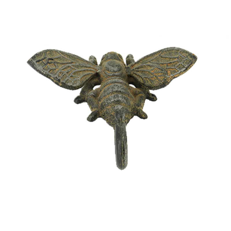 Antique Bee Single Wall Hook (7168-KM7033-00)