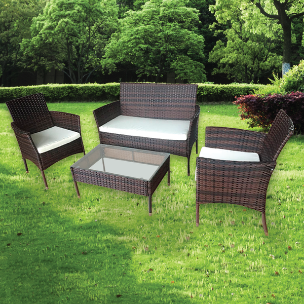 Rattan Garden 4 Piece Sofa Set (WR-S008ABR)