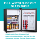 Black+Decker - 2.5 Cu. Ft. Compact Fridge W/ Freezer (BCRK25B)