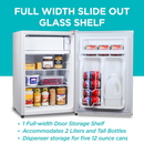 Black+Decker - 2.5 Cu. Ft. Compact Fridge W/ Freezer (BCRK25W)