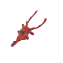 Buck Hood Decor- Red (7168-AX1342-RD)