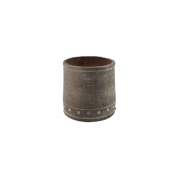 Cassy Cement Pot with Dent Marks - Small (2231-LM3622-0S)