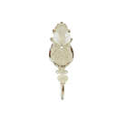 Cream Metal Wall Hook With Clear Knob (9044-TX6725-00)