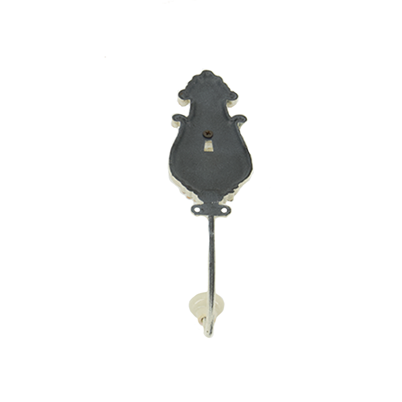 Cream Metal Wall Hook With Clear Knob (9044-TX6725-00)