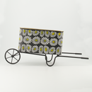 Daisy Trolly Metal planter With Wheel (7890-JM2533-00)