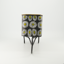 Daisy Trolly Metal planter With Wheel (7890-JM2533-00)