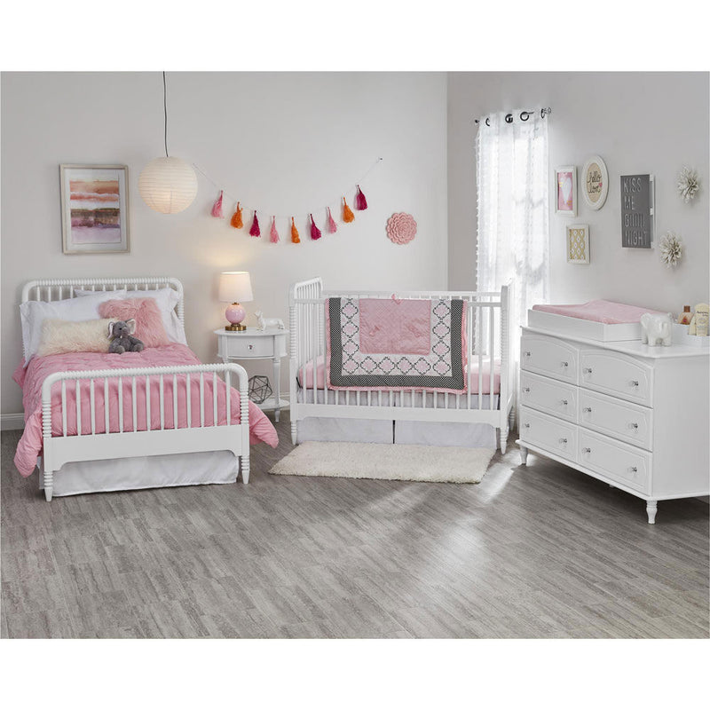Dorel - Rowan Valley Linden White Wooden Baby Crib (6802096CACOM)
