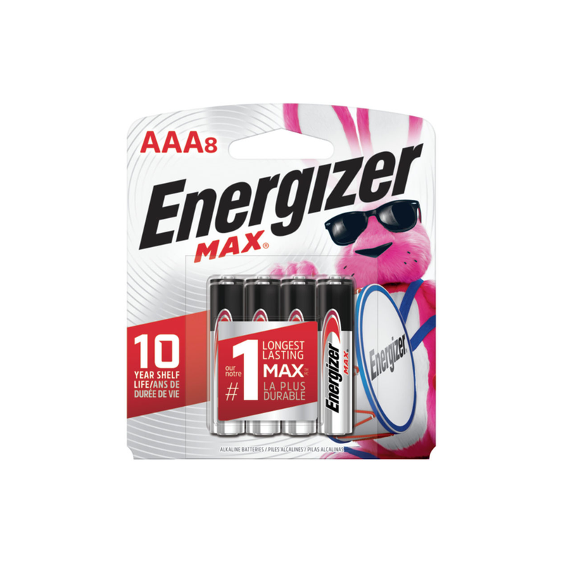 Energizer - 8pk AAA Batteries (E-AAA)