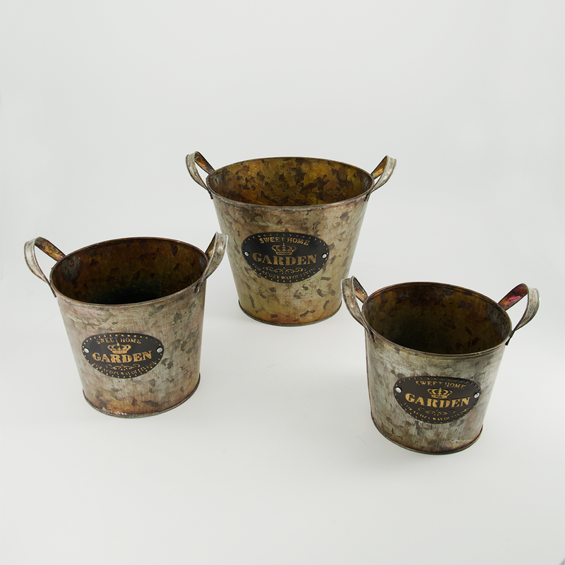 Garden Metal Planters - Set of 3 (7910-DM2575-S3)