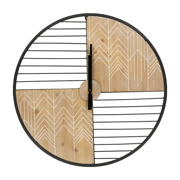 Giant Wood and Metal Wall Clock (7890-JM2561-CK)