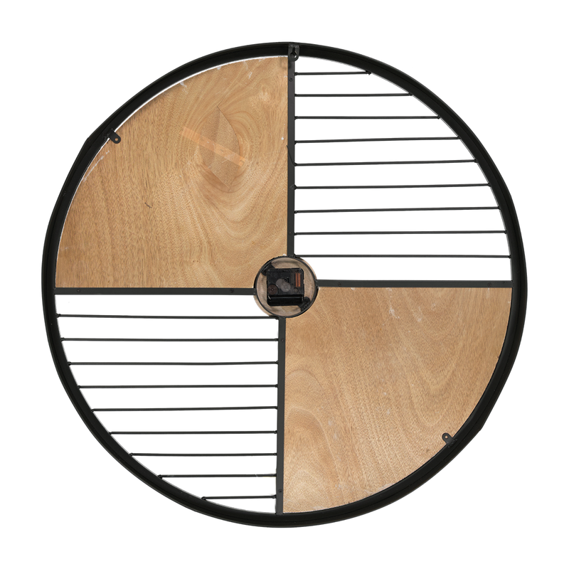 Giant Wood and Metal Wall Clock (7890-JM2561-CK)