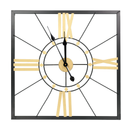 Gold Black Square Clock (7199-JM2634-CK)