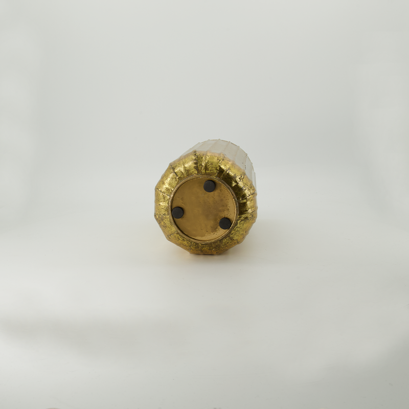 Gold Tall Round Metal Vase (7808-NM8209-0S)