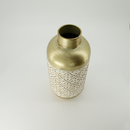 Gold & White Tall Metal Vase (7808-NM8212-0S)