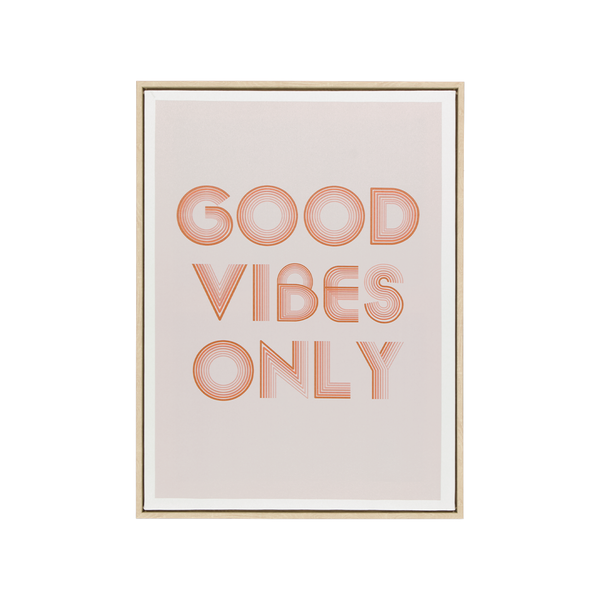 Good Vibes Only Framed Canvas Print (2020-LM3934-00)