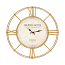 Grand Hotel Round Metal Wall Clock (7199-JM2632-CK