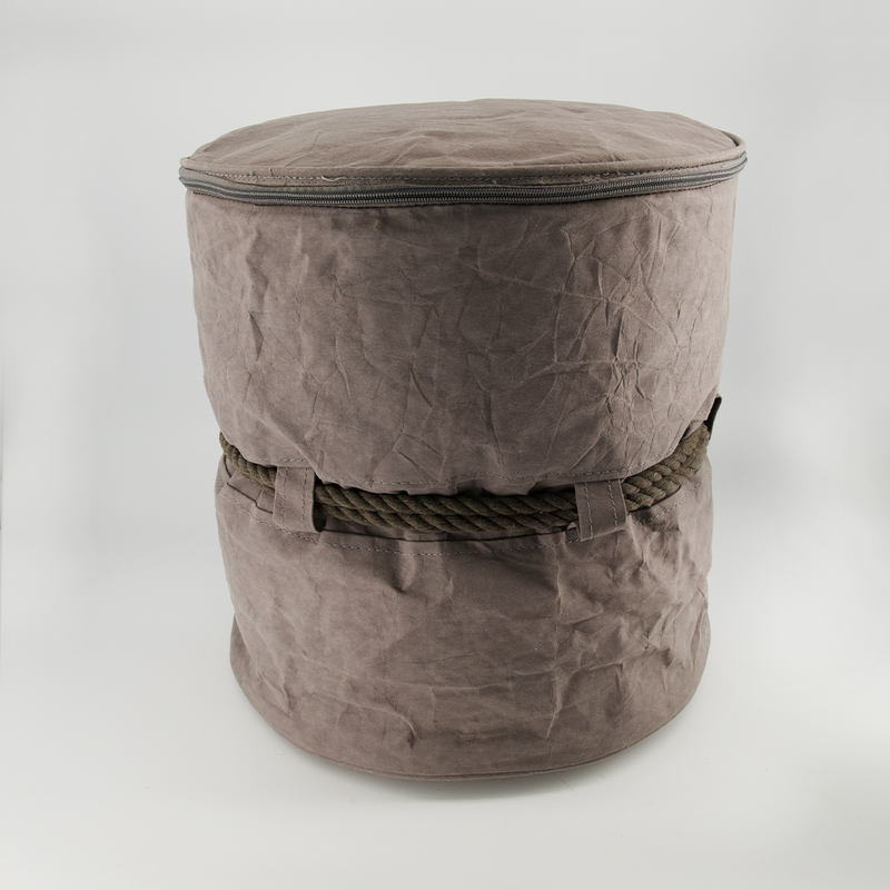 Grey Kraft With Tassel Stool (9956-KM7108-00)