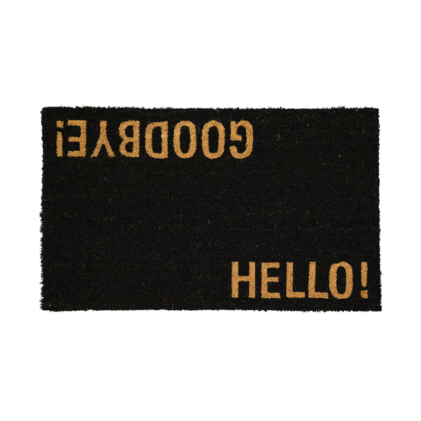 "Hello, Goodbye" Natural Printed Door Mat (4222-KM7352-00)