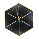 Hexagon Wall Clock (7168-KM7042-CK)