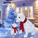 Hoyechi - 2 Piece Lighted Polar Bear Family (2PC-POLARBEAR)